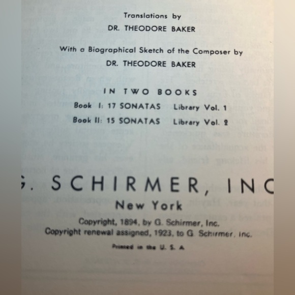 Beethoven Sonatas for the Piano, Book 1" from Schirmer's Library of Music - Picture 6 of 16
